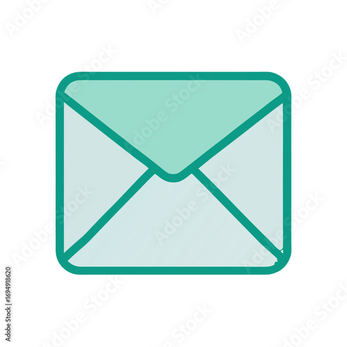 mail icon on white