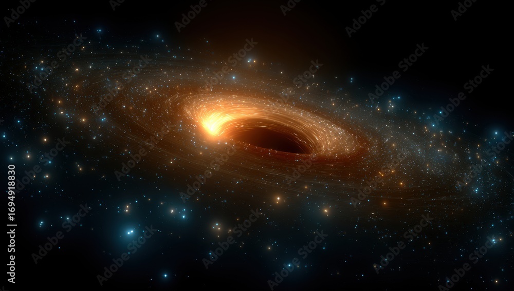 Fototapeta premium A swirling galaxy with a central void (1)