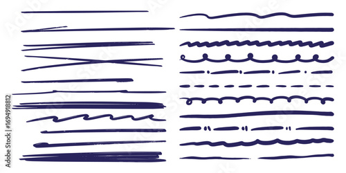 Brush hand drawn uneven stripes seamless vector patterns collection. Grungy streaks, bars, lines backgrounds set. Brush chalk charcoal crayon drawn, rough edge. Striped templates