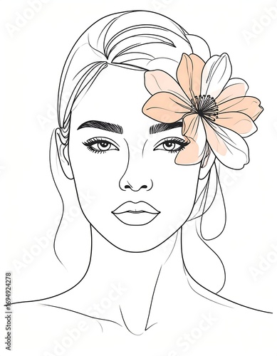 Elegant woman with flower (1)