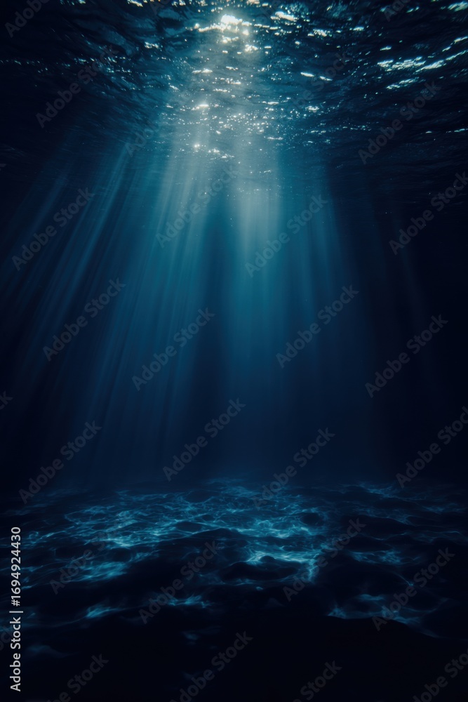 Obraz premium Underwater scene with light rays (2)