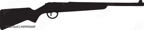 Rifle silhouette vector, firearm weapon design, EPS vector for military and tactical use