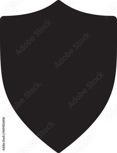 Shield silhouette vector, protective armor design, EPS vector for medieval and security use