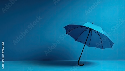 Wallpaper Mural Blue umbrella on a blue background Torontodigital.ca