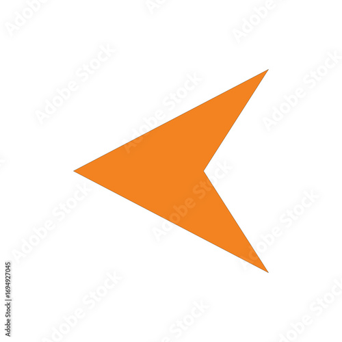 Abstract Arrow Design in Vibrant Orange - A Modern and Eye-Catching Graphic Element, Perfect for Direction, Navigation, and Visual Interest