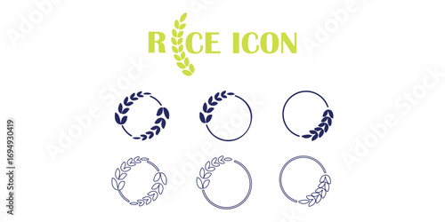 Laurel wreath icon in flat style. Basic vector symbol illustration