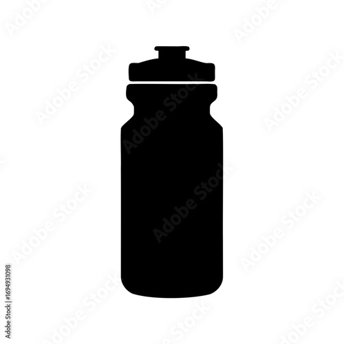 Silhouette image of a water bottle commonly used in sports activities