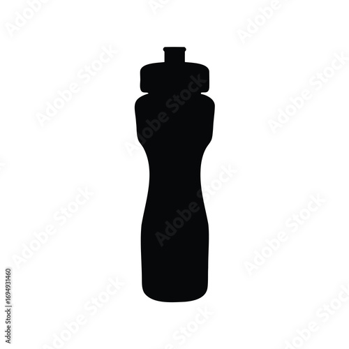 Silhouette of a sleek, modern water bottle ready for athletic use