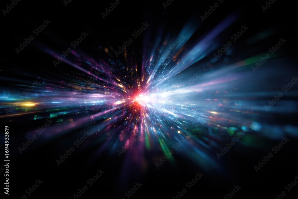 Obraz premium Abstract burst of vibrant light radiating outwards
