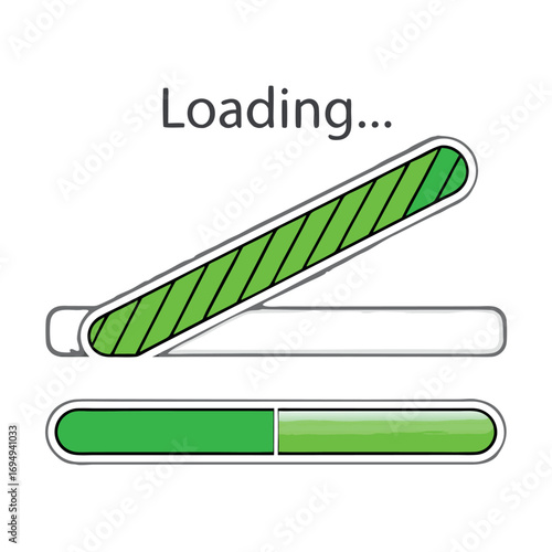 illustration of loading eps vector on white background