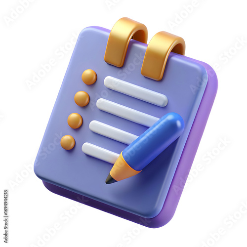 3D Checklist Icon: Perfect for App Design & UI Projects