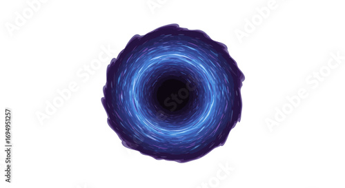 Hypnotic cosmic vortex with swirling blue and purple energy effect