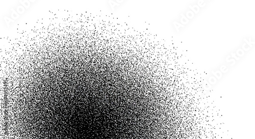 Abstract stipple gradient pattern with black dots on white background