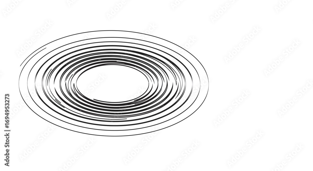 Obraz premium Abstract circular pattern with concentric spiral lines on white background