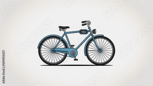 Vintage bicycle, representing classic transportation and retro style in a simple and elegant design, a timeless icon