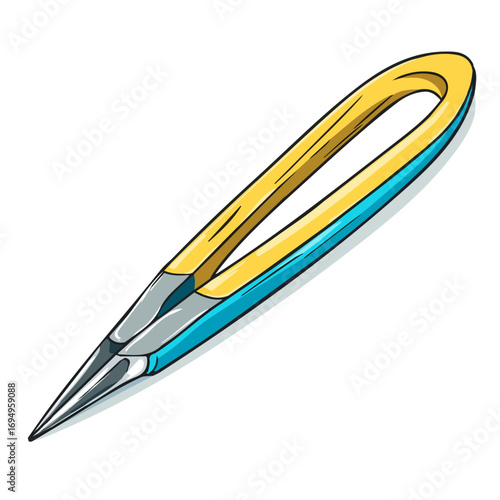 Tweezer, cartoon vector illustration, flat 2D isometric style, white background.