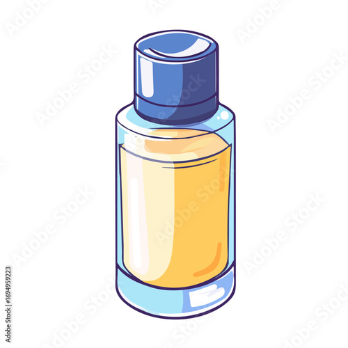 Skin Toner, flat 2D isometric cartoon vector image isolated on white background.