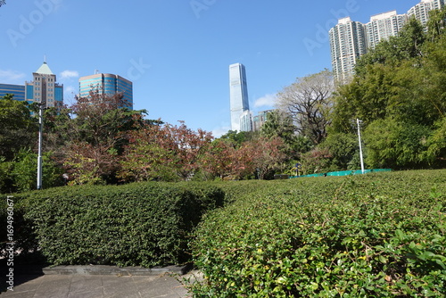 Canvas Print Hong Kong City Kowloon Park hog on a sunny day