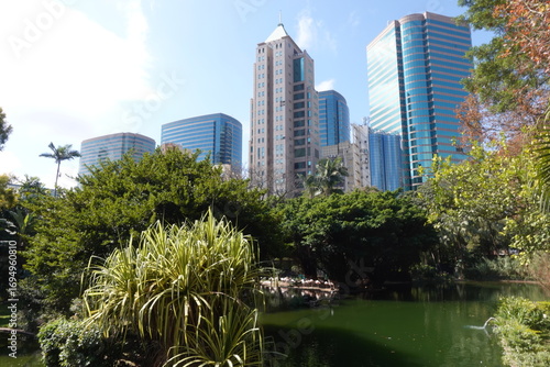 Photography Hong Kong City Kowloon park lake on a sunny day