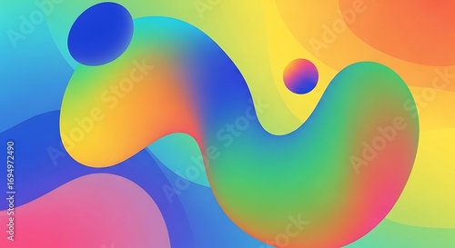 Colorful Abstract Fluid Shapes.