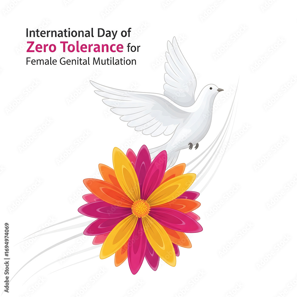 Obraz premium A peaceful white dove in flight with a flower and olive branch is a symbol of freedom, love, and hope