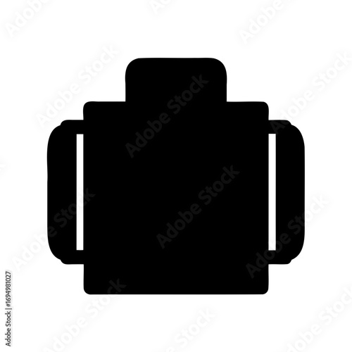 Silhouette of a robust and sturdy printer with strong modern design elements