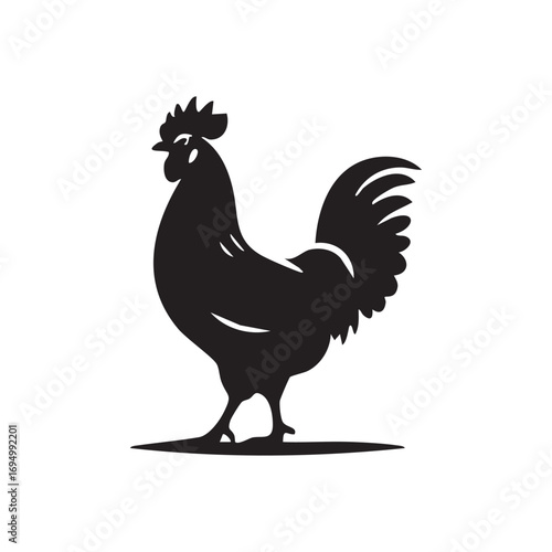 Simple Silhouette of a Chicken Themed Around Farm Fresh Eggs Poultry Meat Agriculture Diet