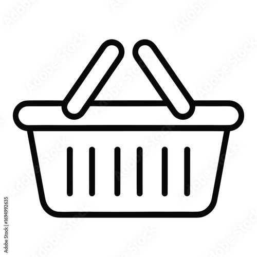 Shopping basket icon vector illustration simple design for business and commerce needs here now today silhouette