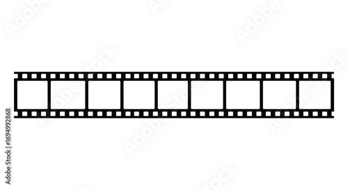 film strip design with frames and perforations silhouette