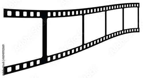 film strip with frames and holes silhouette