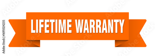 lifetime warranty ribbon isolated on transparent background. lifetime warranty ribbon