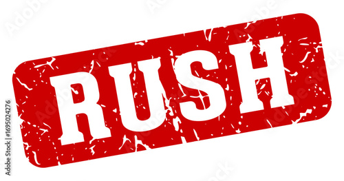 rush rectangular sign. rush stamp