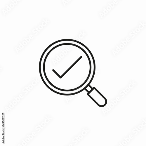 approved search result icon sign vector