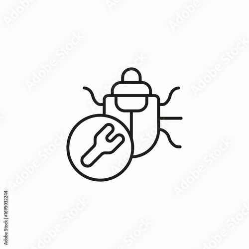 bug fixing tool icon sign vector