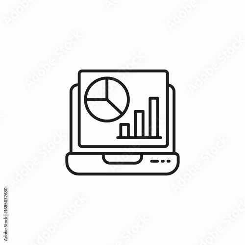 business data analysis icon sign vector