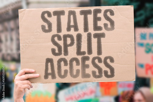 Fototapeta “States Split Access” Some states are restoring abortion rights, while others impose fetal personhood restrictions