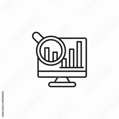 data analysis chart icon sign vector