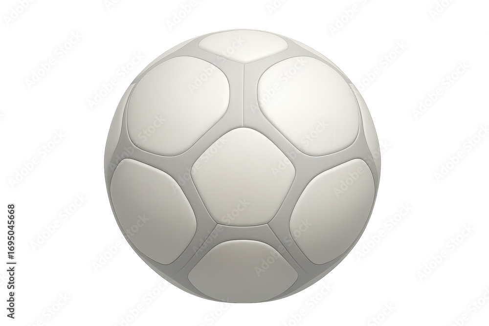 Obraz premium High-quality white and gray soccer ball isolated on transparent background