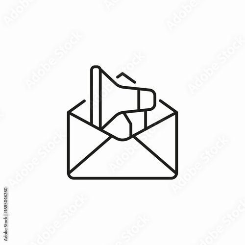 email marketing megaphone icon sign vector
