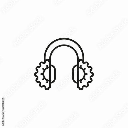 fluffy earmuffs accessory icon sign vector