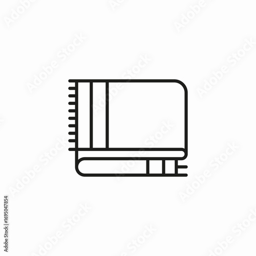 folded winter blanket icon sign vector