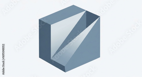 Isometric cube design 3d rendering geometric shape abstract art illustration modern graphic design concept visual 3d art