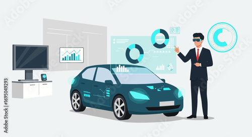 Futuristic car design and technology development using augmented reality interface