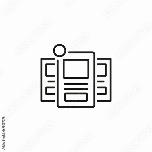 multiple document pages icon sign vector