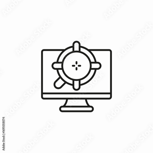 online advertising targeting icon sign vector