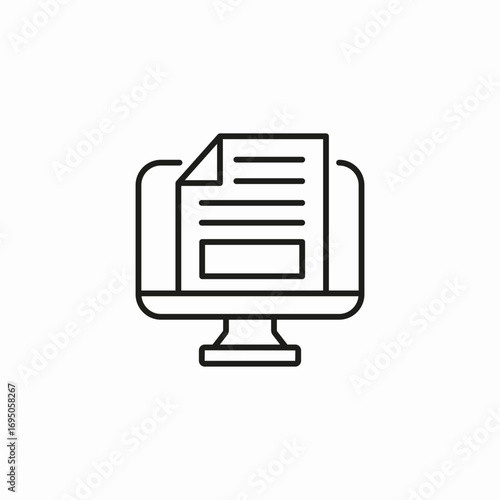 online form document icon sign vector