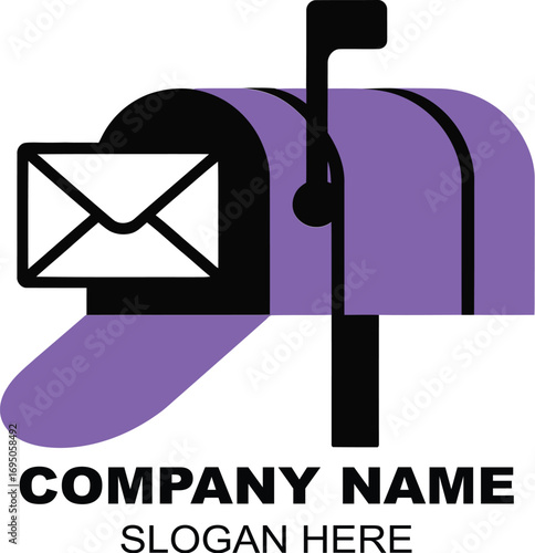 Modern Email Mailbox Communication Media Services Logo Design