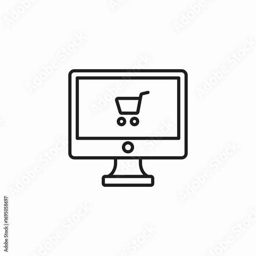 online shopping cart icon sign vector