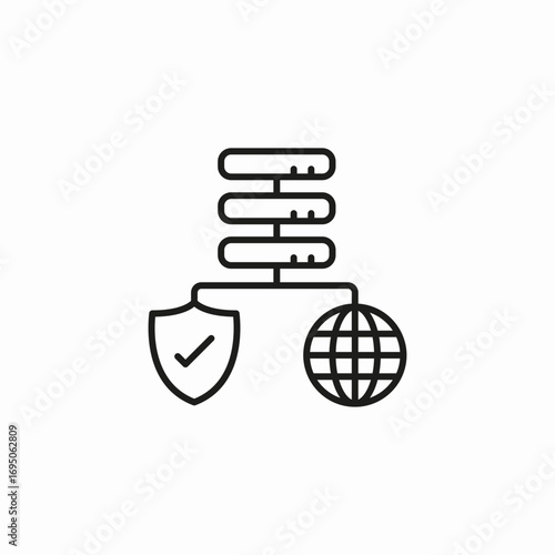 secure database access icon sign vector