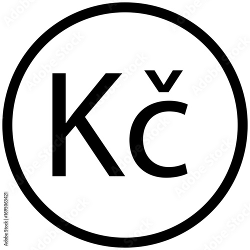 : Czech Koruna Currency Icon – Vector CZK Money Symbol